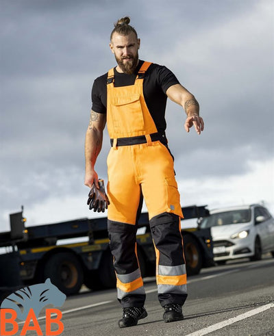 Ardon H5963 Warnschutzlatzhose warnorange-schwarz Herrengröße