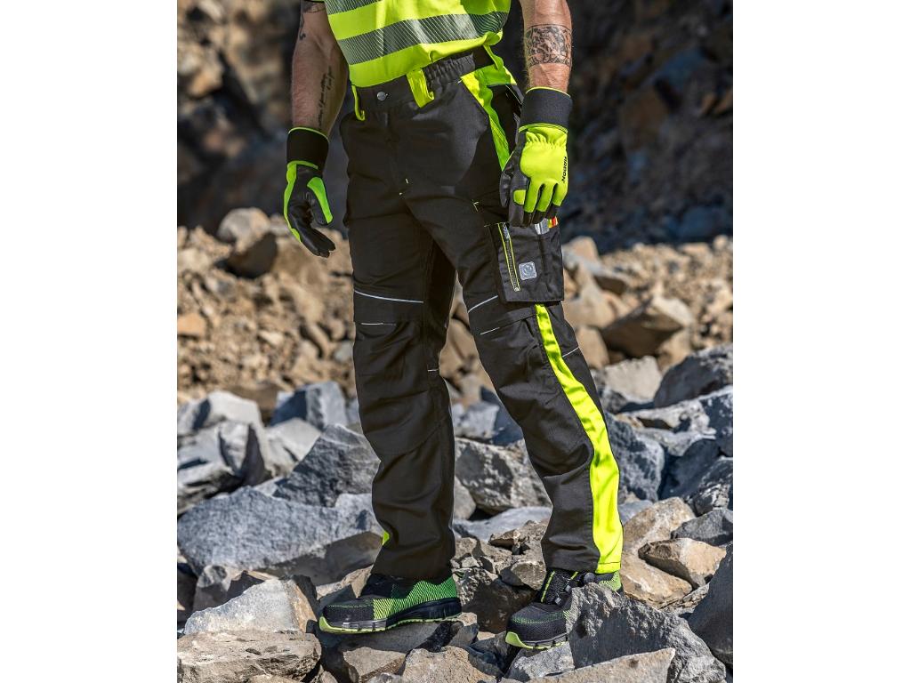 Ardon H6401 Neon Arbeitsbundhose schwarz-gelb