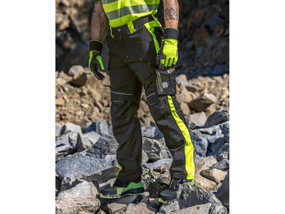 Ardon H6432 Neon Arbeitsbundhose schwarz-gelb Kurzgröße