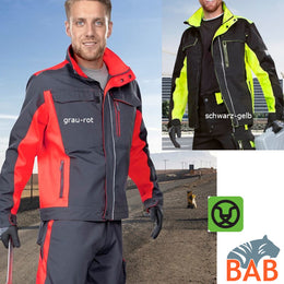 Ardon H6403 Neon  Arbeitsjacke grau-rot