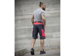 Ardon H6406 Neon Arbeitsshorts grau-rot