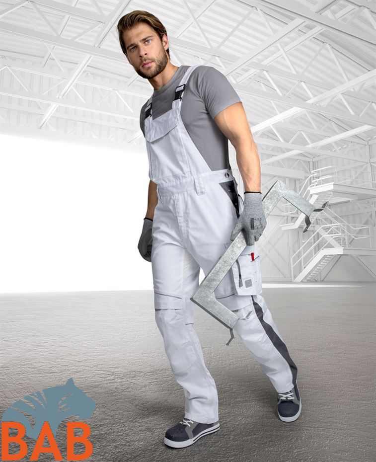 Ardon H6488 Urban+ Latzhose, weiss Langgröße