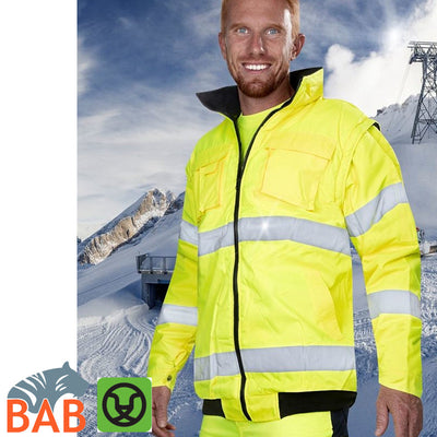 Ardon H8137  Arbeitsjacke Warnschutz warngelb-schwarz unisex