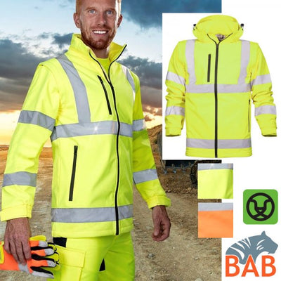 Ardon H8905 Warnschutz Softshelljacke mit Spandex warngelb unisex