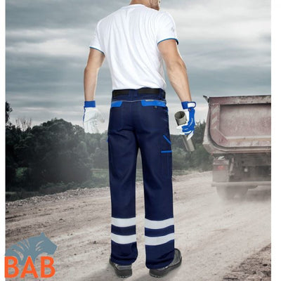 Ardon H8931 CoolTrend Reflex Arbeitsbundhose dunkelblau-blau