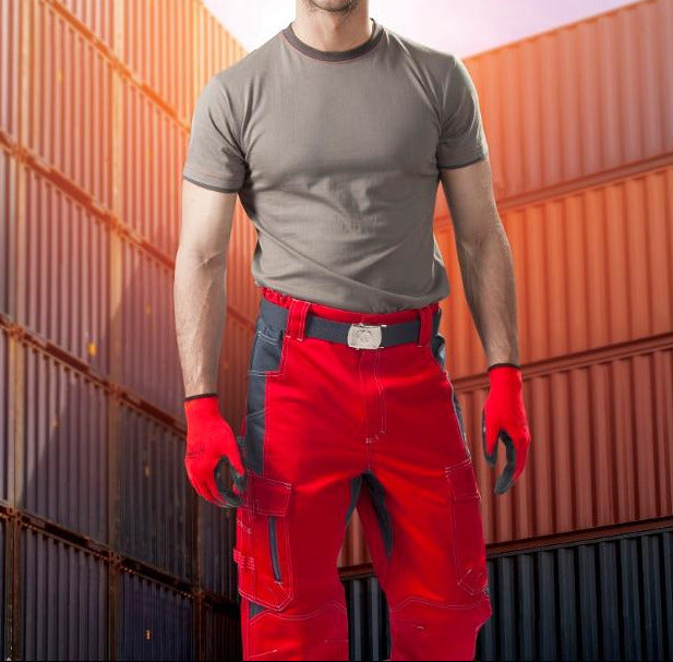 Ardon SOPO H 9151 Arbeitsbundhose Vision Normalgöße, rot Gr. 62