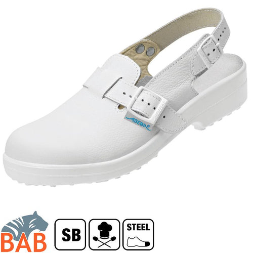 Abeba Classic 1000 Sicherheitsschuhe SB Clog SRC weiss