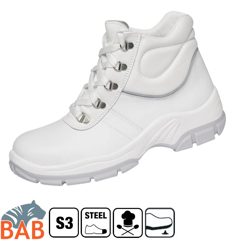 Abeba SOPO 1635 hohe Sicherheitsschuhe S3 SRC weiß Gr. 38
