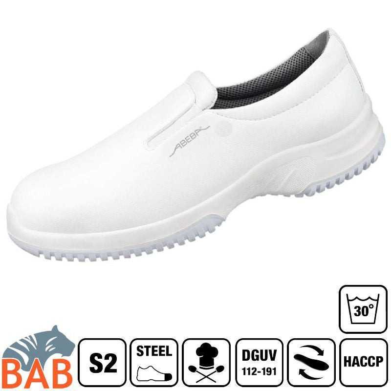 Abeba uni6 1740 Sicherheitsslipper -Halbschuh S2, SRC, weiss