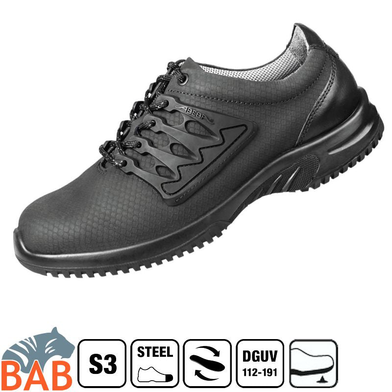 Abeba uni6 1765 Sicherheitsschuhe  schwarz  Wabendesign S3 SRC