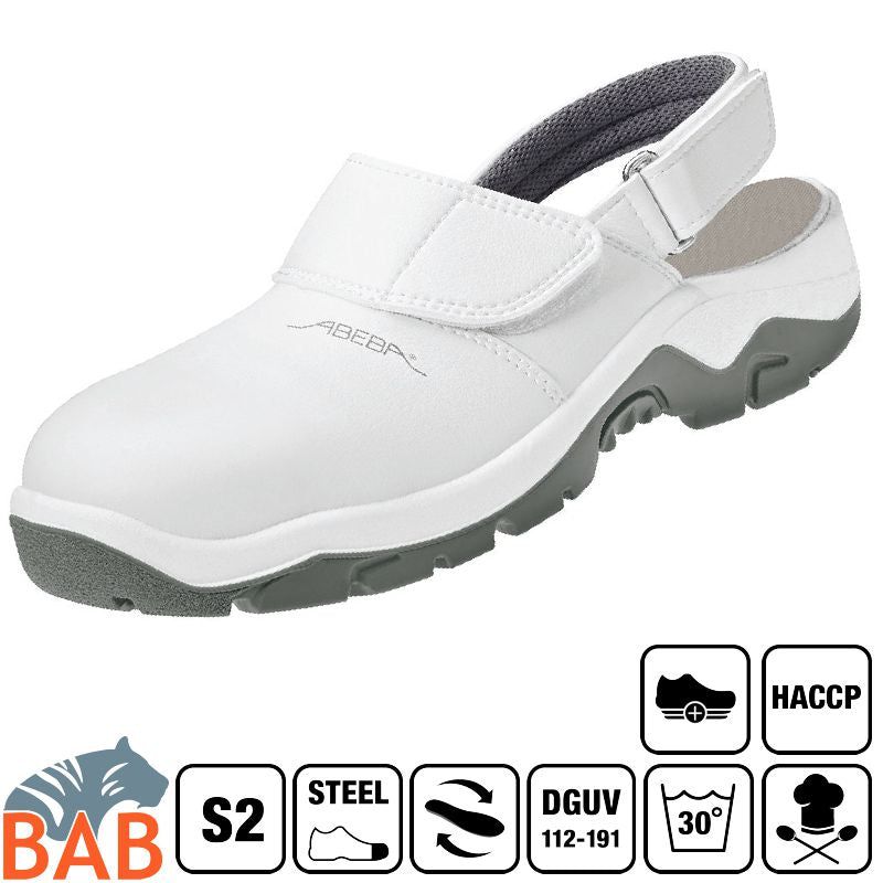 Abeba Anatom 2120ÜG  Sicherheitsschuhe Clog SB SRC HACCP Übergrösse