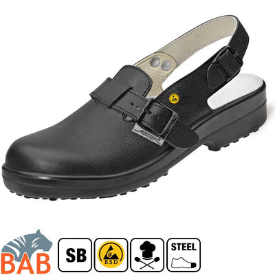 Abeba Classic 31010 Sicherheitsschuhe SB Clog SRC schwarz