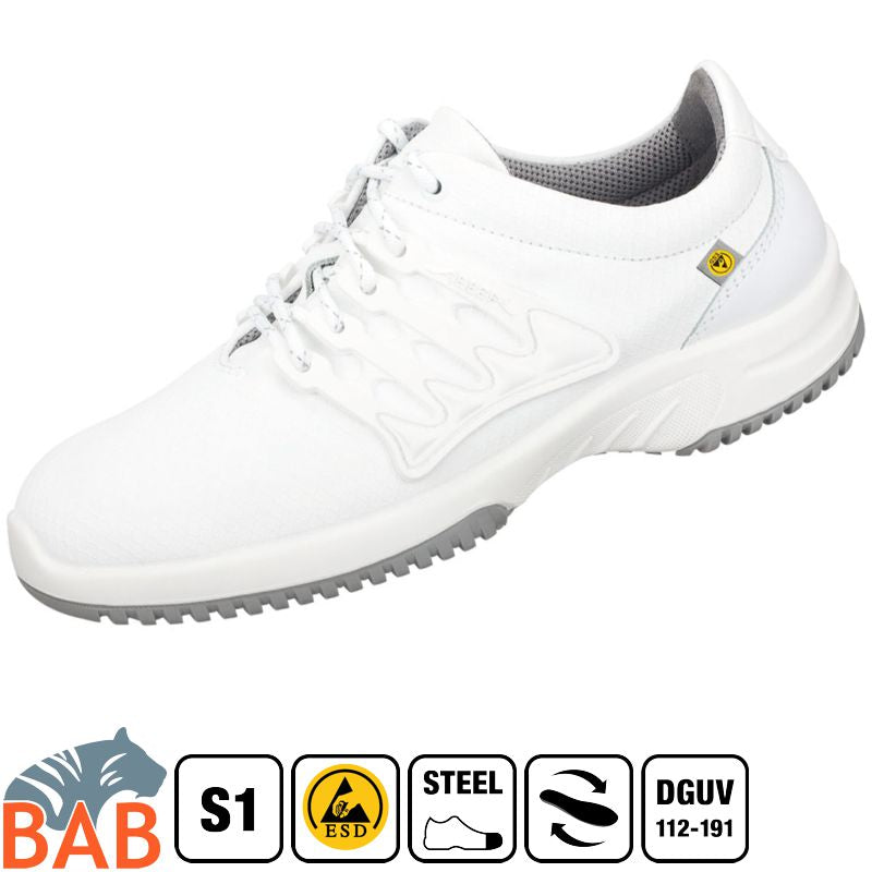Abeba uni6 31760 Sicherheitsschuhe weiss Wabendesign S1 SRC ESD