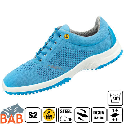 Abeba uni6 31773 Sicherheitsschuhe S2, SRC, ESD gestricktes Textil blau