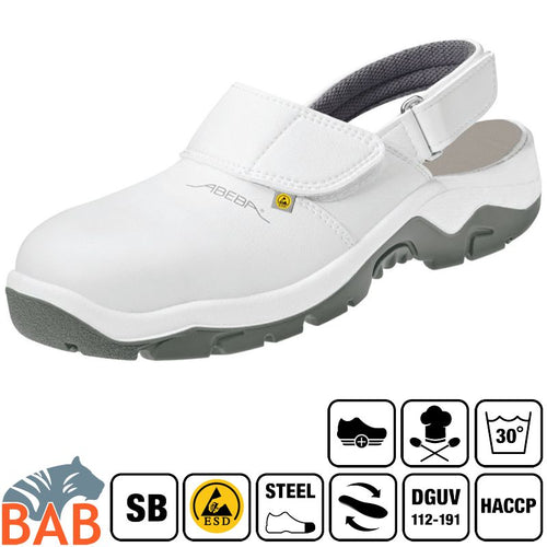 Abeba Anatom 32120ÜG  Sicherheitsschuhe Clog SB SRC HACCP ESD  Übergrössen