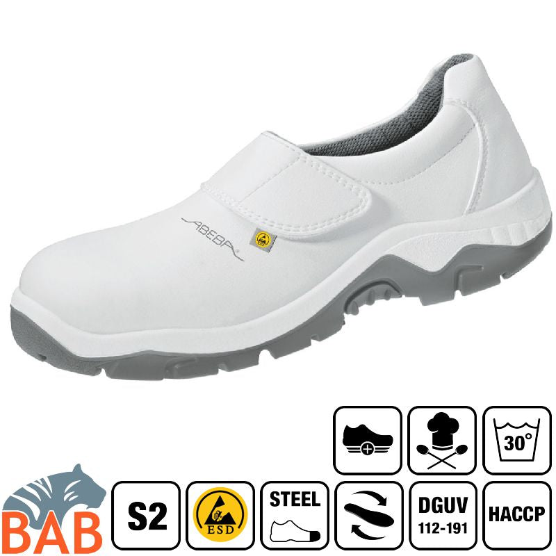 Abeba Anatom 32130ÜG  Sicherheitsschuhe Slipper  S2 SRC HACCP ESD -Übergrösse