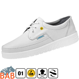 Abeba Air Cushion 32600 Berufsschuhe O1 SRA Luftpolstersohle Leder weiss, ESD
