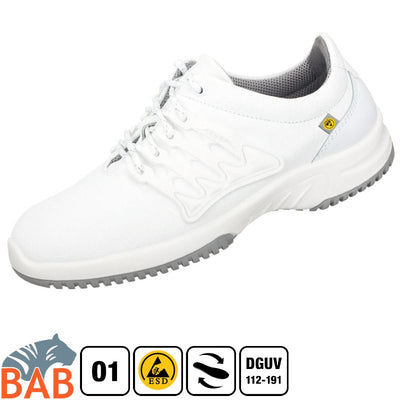 Abeba SOPO uni6  36760 Berufshalbschuh weiß, ESD  Gr. 39