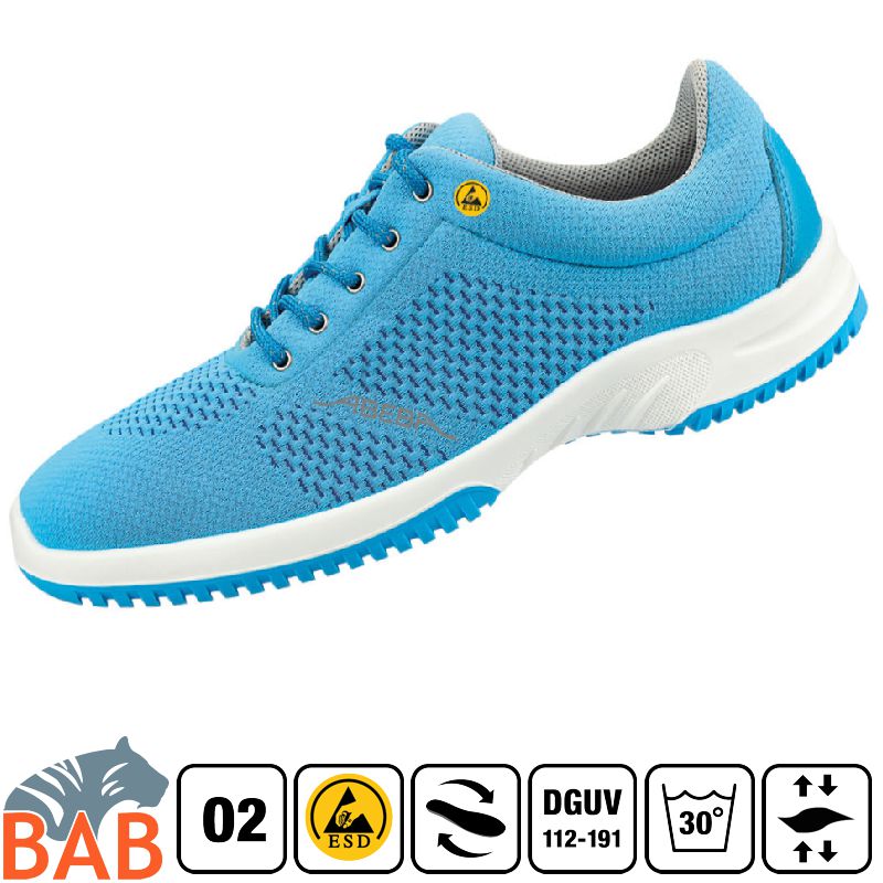 Abeba uni6  36773 blauer Berufshalbschuh aus gestrickten Textil , ESD