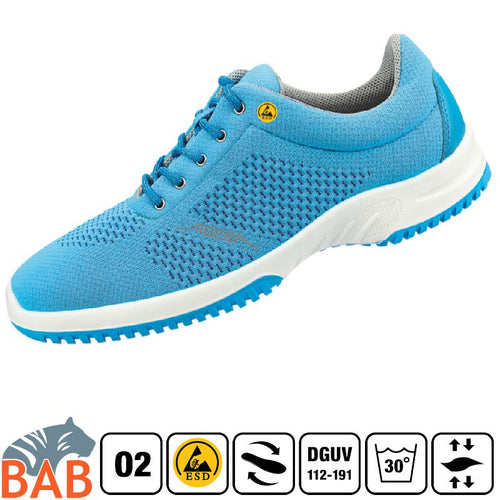 Abeba uni6  36773 blauer Berufshalbschuh aus gestrickten Textil , ESD