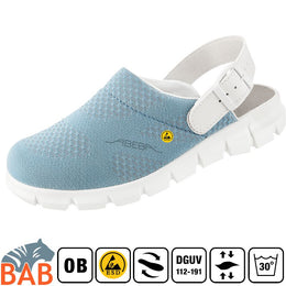 Abeba Dynamic 37326 Berufs-Clog hellblau, ESD