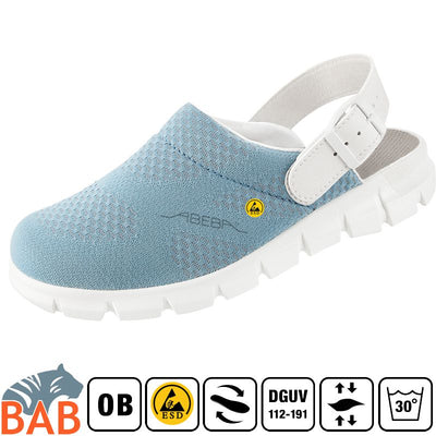 Abeba Dynamic 37326 Berufs-Clog hellblau, ESD