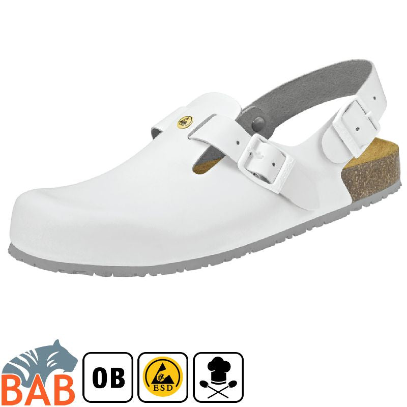 Abeba Nature 4040 Berufsschuhe Clog  weiss ESD