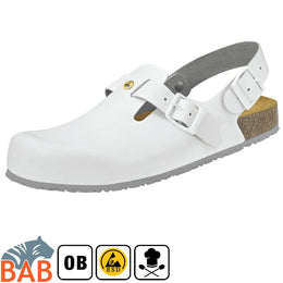 Abeba Nature 4040 Berufsschuhe Clog  weiss ESD