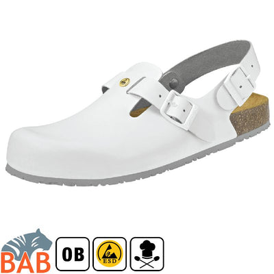 Abeba Nature 4040 Berufsschuhe Clog  weiss ESD