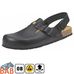 Abeba Nature 4055 Berufsschuhe Clog  schwarz ESD