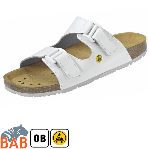Abeba Nature  4080 Berufsschuhe Sandale ESD SRC Korkfußbett weiss