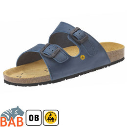 Abeba Nature 4086 Berufsschuhe Sandale ESD SRC Korkfußbett blau