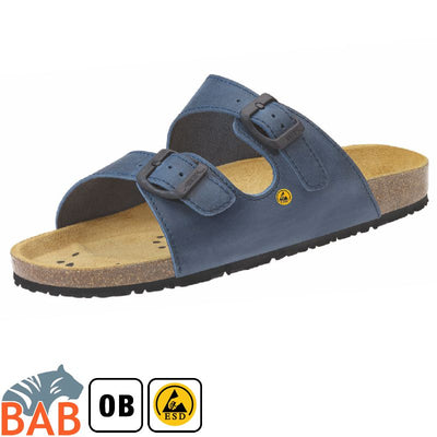 Abeba Nature 4086 Berufsschuhe Sandale ESD SRC Korkfußbett blau