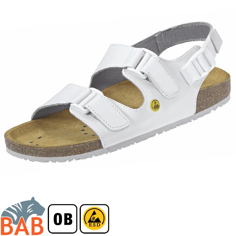 Abeba Nature 4090 ESD Berufsschuhe Sandale SRC rutschhemmend weiss