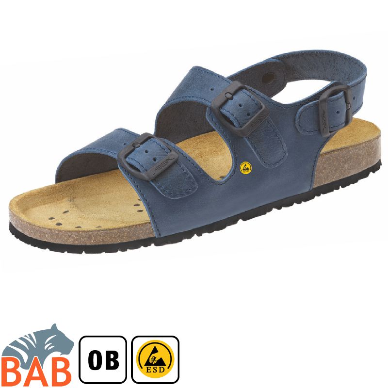 Abeba Nature 4096 ESD Berufsschuhe Sandale SRC rutschhemmend blau