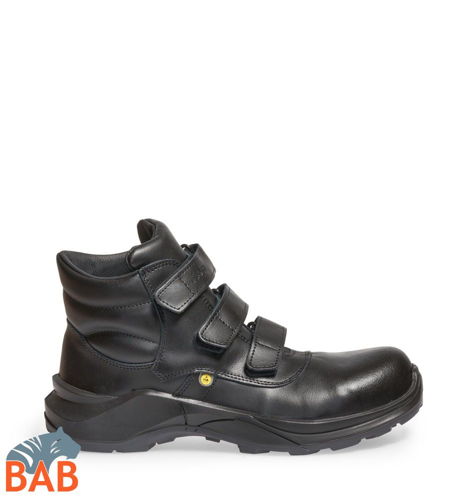 Abeba Food Trax 5010859 hohe Sicherheitsschuhe S3 SRC mit Klett, schwarz