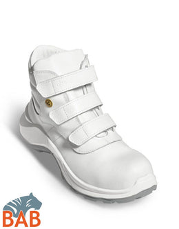 Abeba Food Trax 5012859 hohe Sicherheitsschuhe S3 SRC mit Klett, weiss