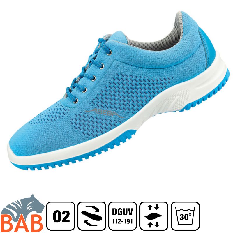 Abeba uni6 6773 blauer Berufs--Halbschuh aus gestrickten Textil