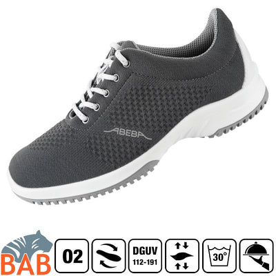 Abeba uni6 6775 grauer Berufs-Halbschuh aus gestrickten Textil