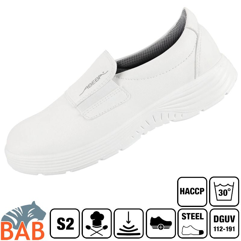 Abeba  x-light 711028 Sicherheitsslipper weiss S2, HACCP