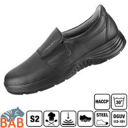 Abeba x-light 711029  Sicherheitsslipper schwarz  S2, HACCP