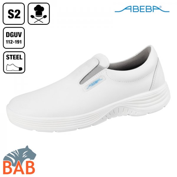 Abeba SOPO x-light 711032 Sicherheitsslipper weiß S2 Küchengeeignet  Gr. 38, 39