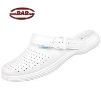 Abeba SOPO-7520 Damenpantolette weiß, perforiert Gr. 38, 39