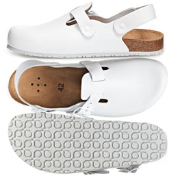 Abeba SOPO Nature 8040 Berufsschuhe Clog weiß  Gr. 46