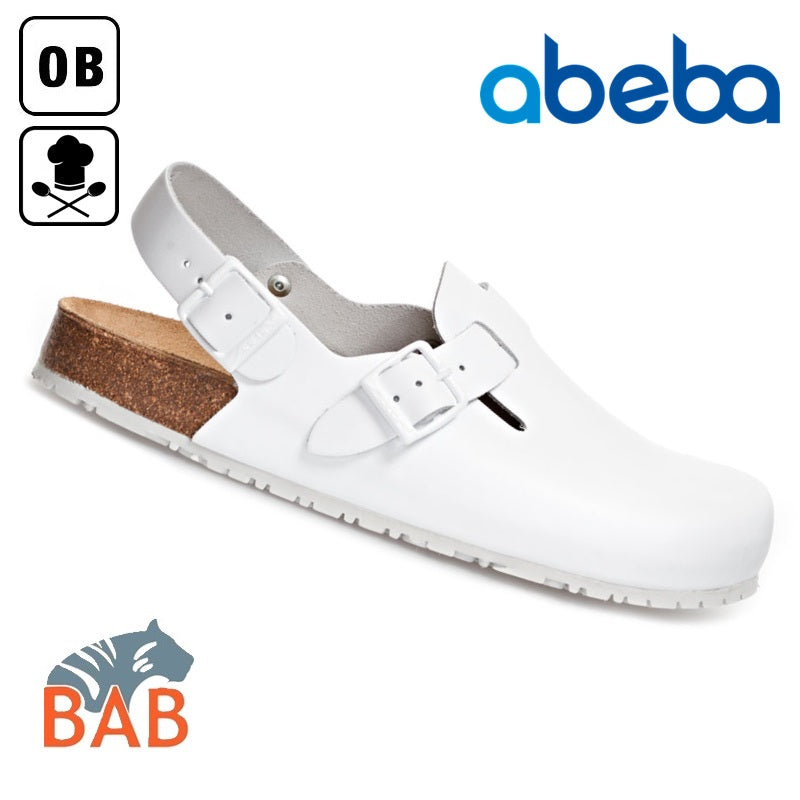 Abeba SOPO Nature 8040 Berufsschuhe Clog weiß  Gr. 46