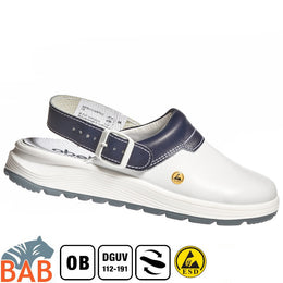 Abeba SOPO 837622 easy 2.0 Berufsschuhe Clog Damen  weiß-blau ESD  Gr. 37 ohne Originalkarton