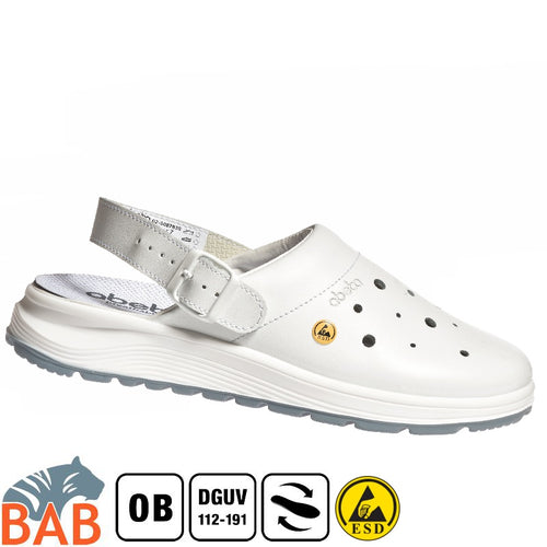 Abeba 837630 easy 2.0 Berufsschuhe Pantolette weiß gelocht , ESD