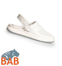 Abeba ACTIVE 87020  Pantolette Glattleder weiss perforiert