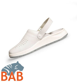 Abeba ACTIVE 87020  Pantolette Glattleder weiss perforiert