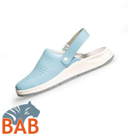 Abeba ACTIVE 87080  Damen- Pantolette  hellblau perforiert